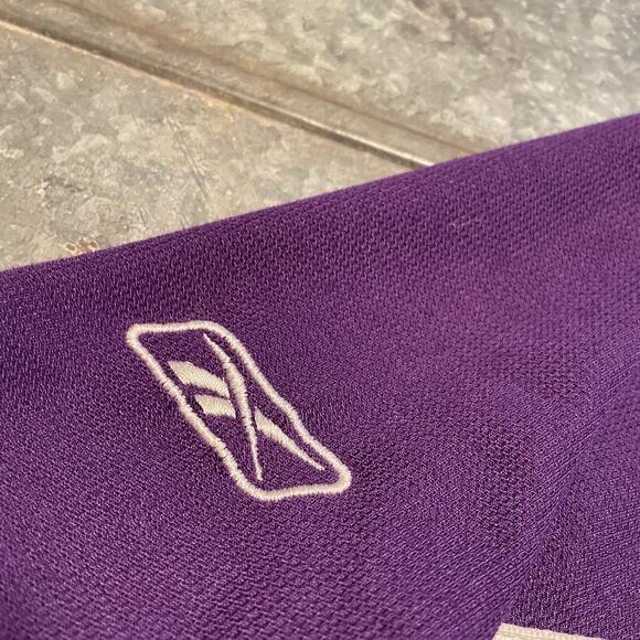 Vintage Sacramento Kings Embroidered Polo Shirt Large Purple Reebok NBA 90s Y2K - Picture 5 of 11